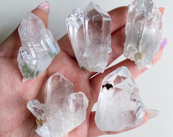 Natural quartz cluster mineral specimen | natural premium crystal cluster  | crystal healing grid  home decoration | positive fengshui home
