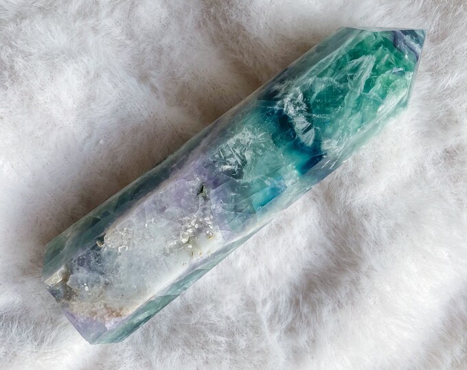 fluorite crystal tower healing crystal home decoration