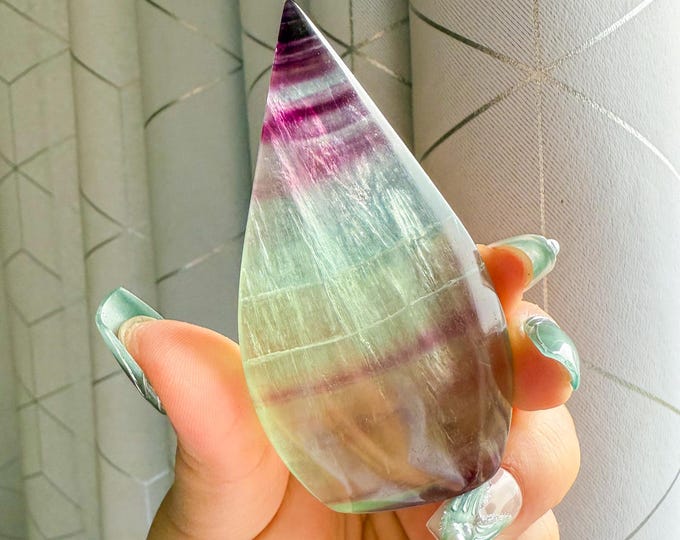 Green fluorite flame point healing crystal home decoration meditation | gift for her |gift for him |crystal gift