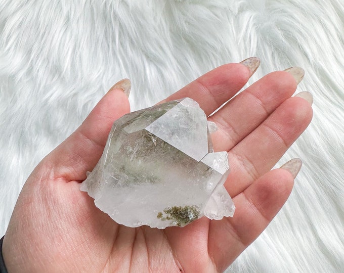 chlorite quartz mineral specimen | premium crystal cluster | crystal healing home decoration | healing crystal | crystal decoration