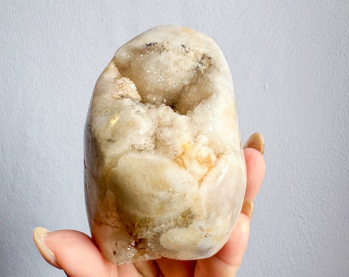 Druzy amethyst flower agate free form natural crystal ornament home decoration