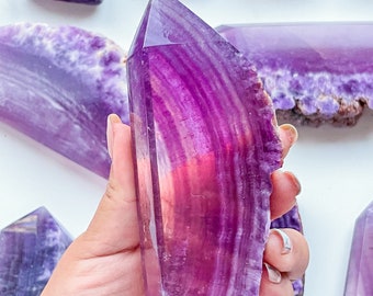 Fluorite tower slab| high quality fluorite crystal | purple fluorite freeform