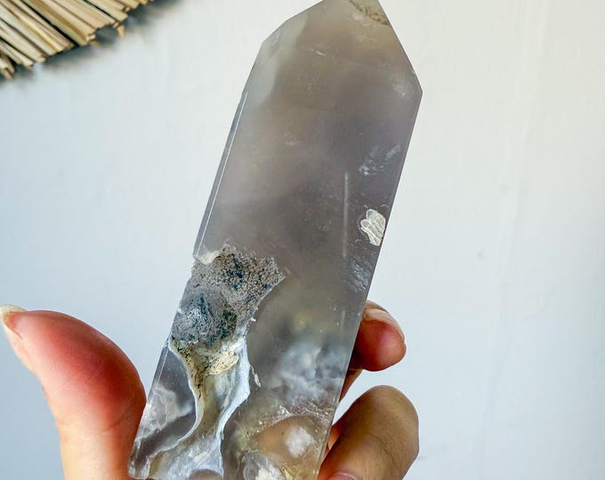 Flower agate geode Crystal tower (LY)  | High-quality flower agate crystal tower healing crystal home decor