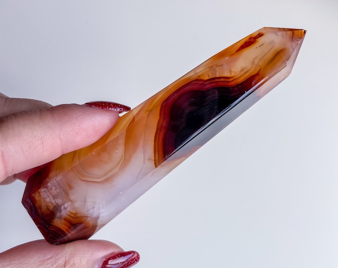 Carnelian crystal tower | Carnelian stone home decoration | carnelian stone healing crystal | birthstone gifts| wedding anniversary gift