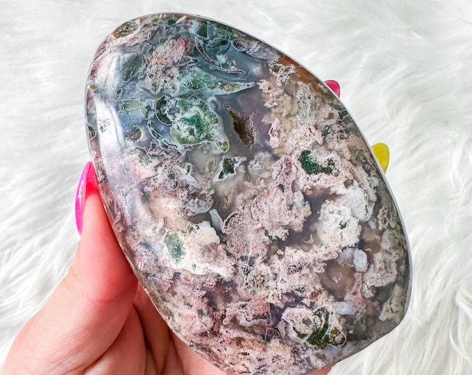 Ocean Jasper with Blue chalcedony crystal freeform healing crystal home decor
