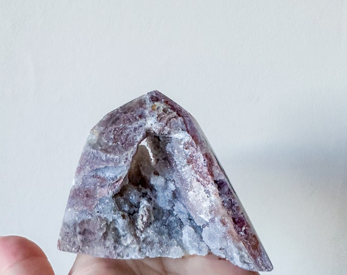Matrix fluorite with quartz and calcite | rare fluorite crystal tower healing crystal