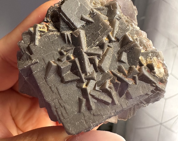 Rare Indigo fluorite premium fluorite specimen ( Pakistan, Baluchistan province, lorlai district ) crystal mineral specimen