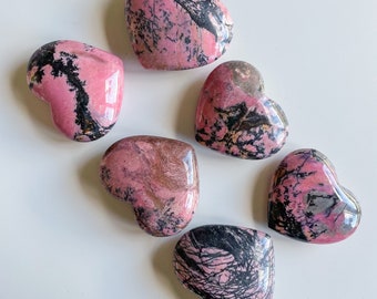 Premium rhodonite crystal heart healing crystal self-love journey home decoration
