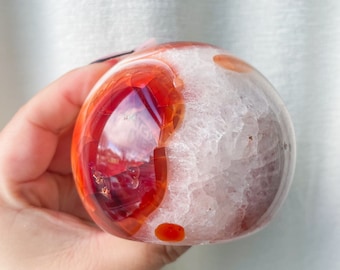 Carnelian crystal igloo | Carnelian home decoration | carnelian stone healing crystal | birthstone gifts| wedding anniversary gift