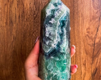 Fluorite crystal towers healing crystal home decoration | premium snowflake fluorite crystal tower 