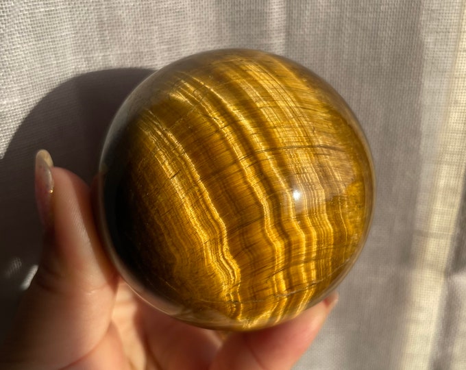 Tigers eye sphere | Rare found IRON tigers eye sphere home decoration |high quality crystal | birthstone gifts| wedding anniversary gift