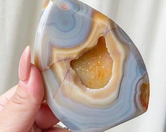 Druzy agate Freeform natural crystal ornament home decoration