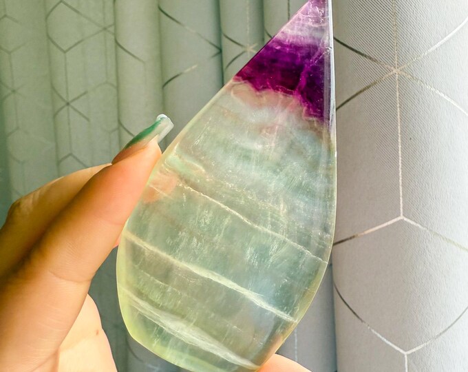 Green fluorite flame point healing crystal home decoration meditation | gift for her |gift for him |crystal gift