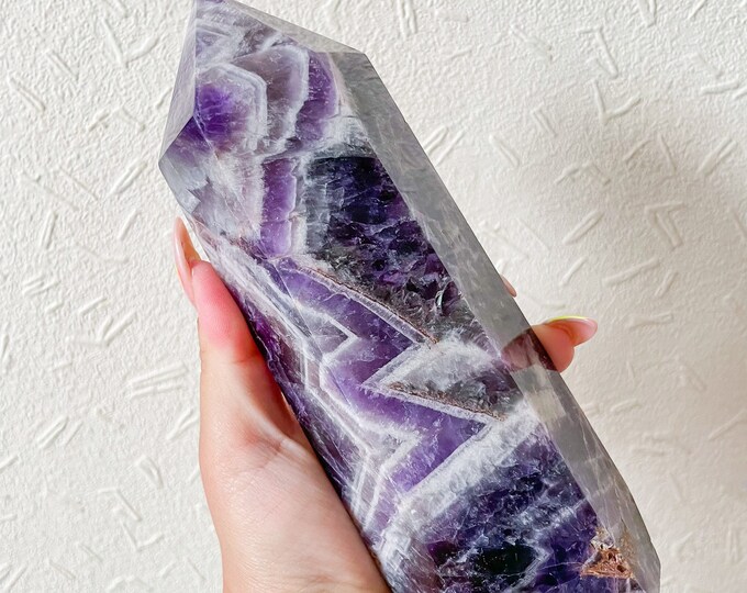 Amethyst crystal tower ｜ amethyst quartz tower ｜Chevron amethyst tower