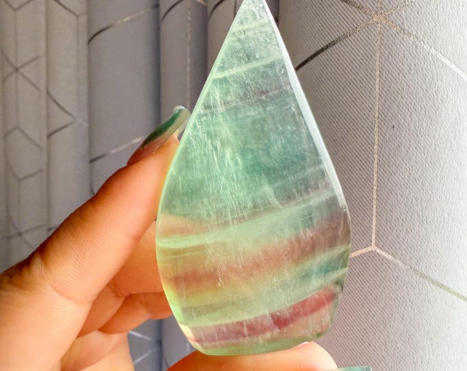 Green fluorite flame point healing crystal home decoration meditation | gift for her |gift for him |crystal gift