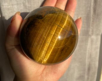 Tigers eye sphere | Rare found IRON tigers eye sphere home decoration |high quality crystal | birthstone gifts| wedding anniversary gift
