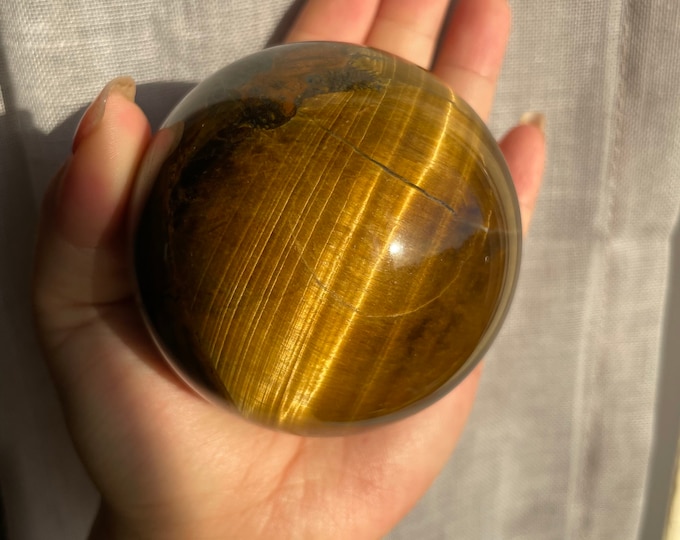 Tigers eye sphere | Rare found IRON tigers eye sphere home decoration |high quality crystal | birthstone gifts| wedding anniversary gift