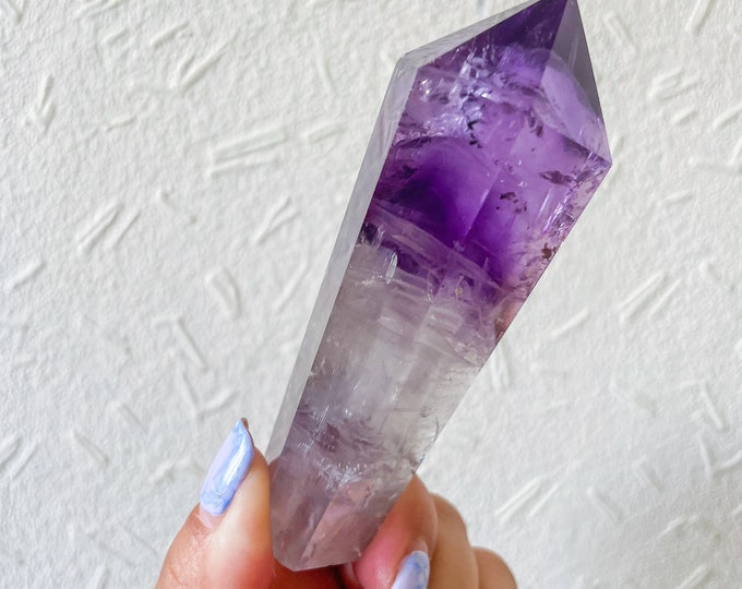 amethyst Crystal  tower Phantom ametrine crystal point ｜premium citrine amethyst crystal tower with rainbow healing crystal home decor