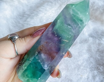 fluorite crystal tower healing crystal home decoration