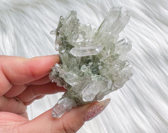 chlorite quartz mineral specimen | premium crystal cluster | crystal healing home decoration | healing crystal | crystal decoration