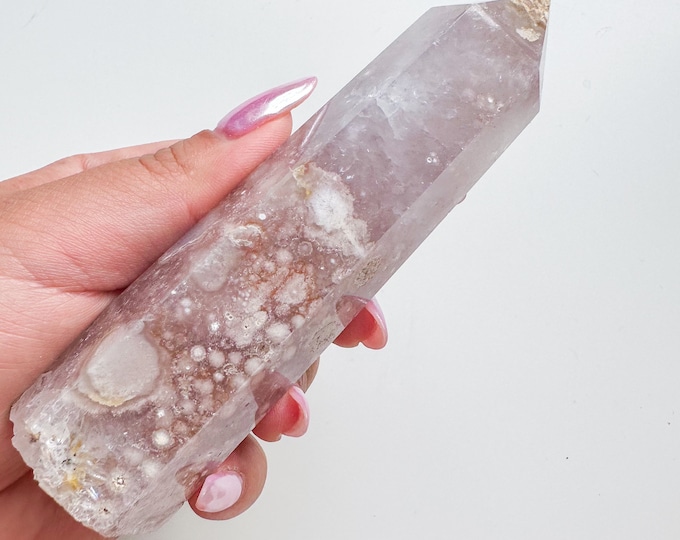 flower agate (PP) Crystal tower | flower agate crystal tower healing crystal home decor |crystal gift |unique home decor|