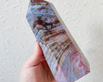 Ocean Jasper large crystal tower healing crystal home decor
