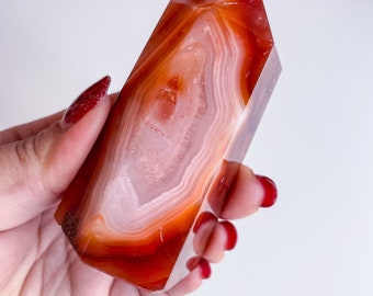 Carnelian crystal tower | Carnelian stone home decoration | carnelian stone healing crystal | birthstone gifts| wedding anniversary gift