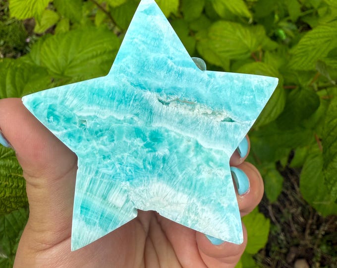 Blue aragonite Crystal Star - Home Decoration | Healing Crystal Decor