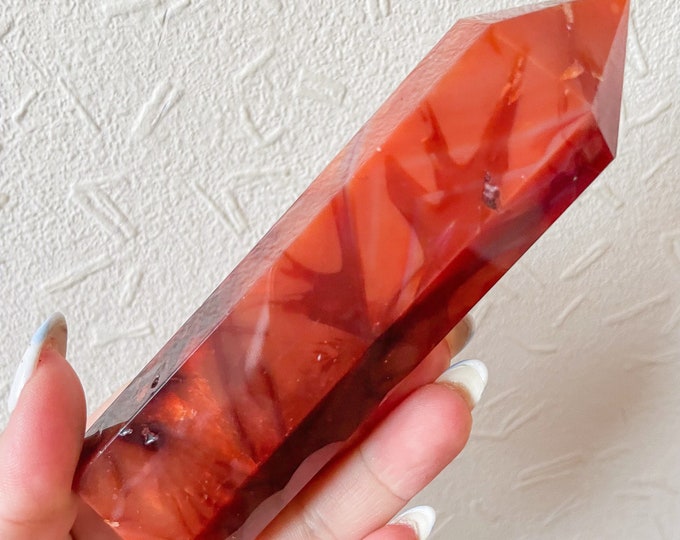 Carnelian crystal tower | Carnelian tower home decoration | carnelian stone  healing crystal | birthstone gifts| wedding anniversary gift