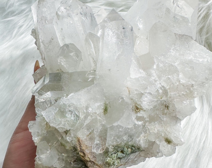 Large chlorite quartz mineral specimen | premium crystal cluster | crystal healing home decoration | healing crystal | crystal decoration