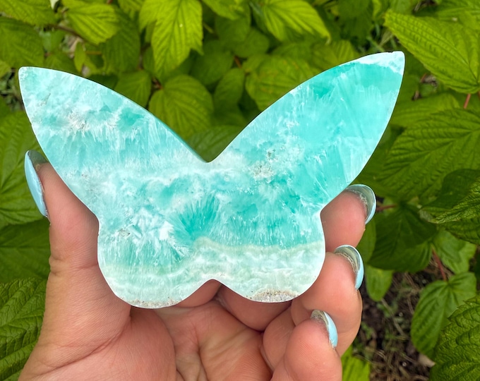 Blue aragonite Crystal Butterfly - Home Decoration | Healing Crystal Decor