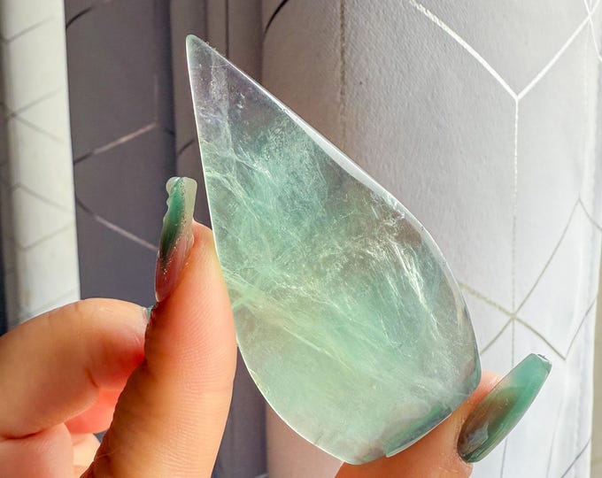Green fluorite flame point healing crystal home decoration meditation | gift for her |gift for him |crystal gift