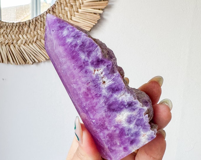 Fluorite crystal tower | Fuchsia fluorite |silk fluorite | pink fluorite | purple fluorite  crystal tower healing crystal home decoration