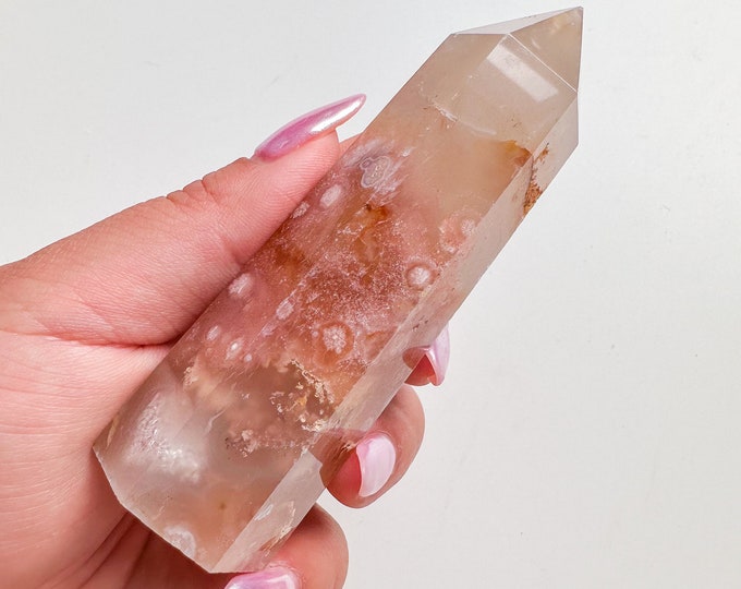 flower agate (PP) Crystal tower | flower agate crystal tower healing crystal home decor |crystal gift |unique home decor|