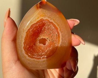 Druzy carnelian Freeform natural crystal ornament home decoration