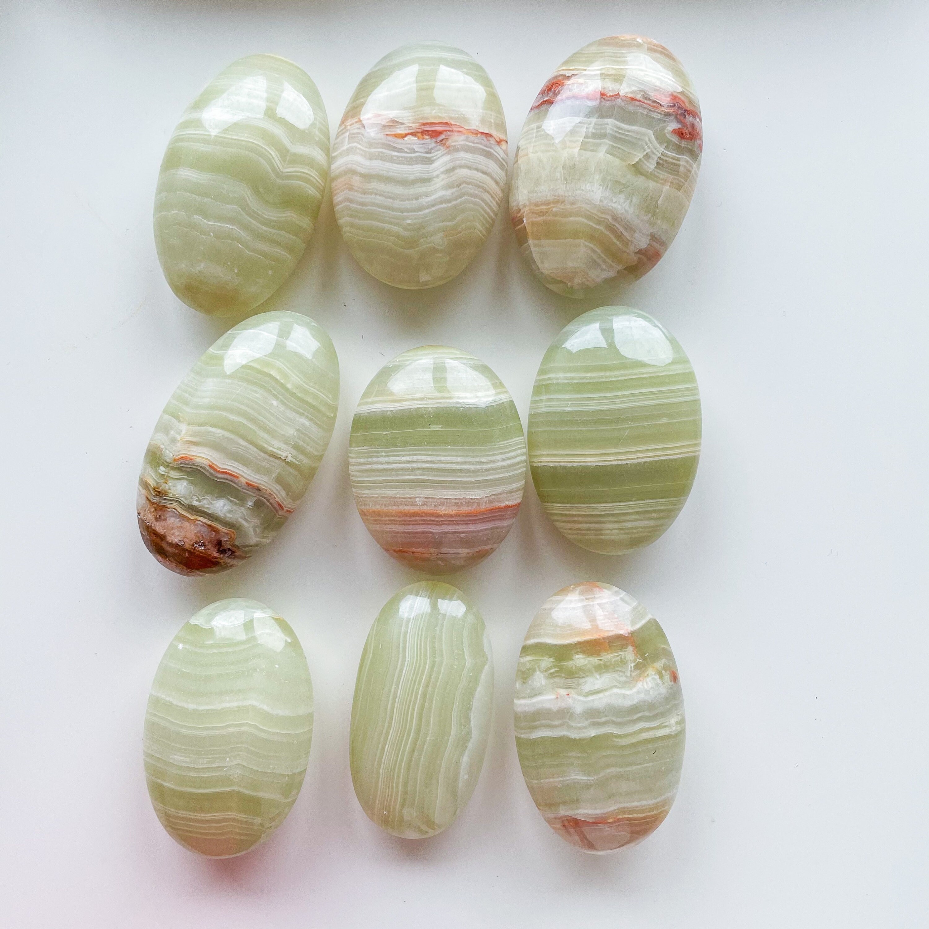 Green onyx palmstone Healing Crystals Stress Balls & Desk Toys Toys