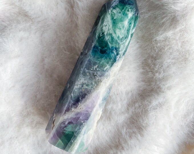 fluorite crystal tower healing crystal home decoration