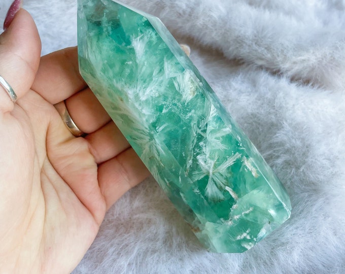 fluorite crystal tower healing crystal home decoration