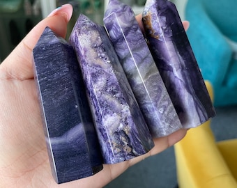 fluorite tower point healing crystal home decoration meditation reiki practice