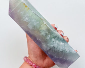 Fluorite crystal towers healing crystal home decoration | premium snowflake fluorite crystal tower 
