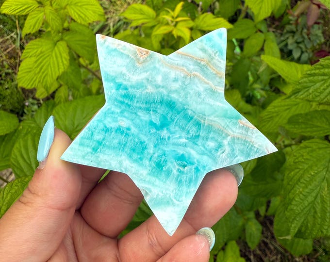 Blue aragonite Crystal Star - Home Decoration | Healing Crystal Decor