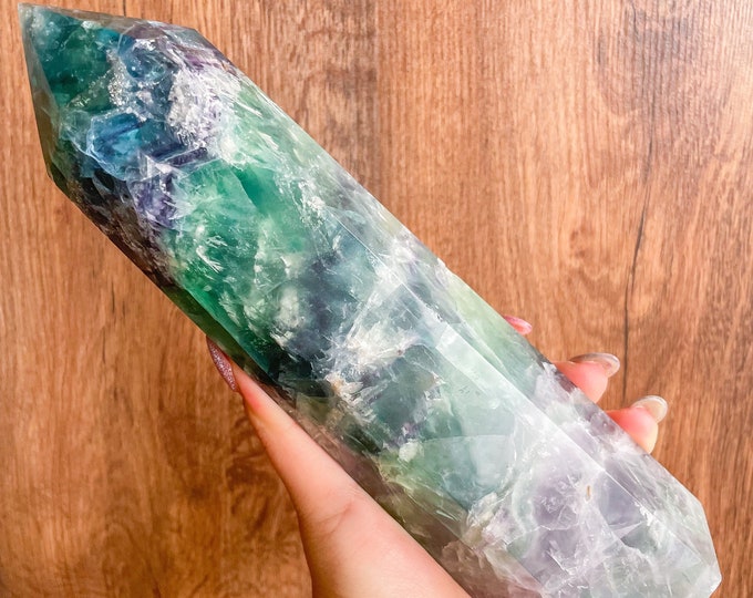 fluorite crystal tower healing crystal home decoration