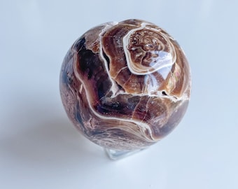 Chocolate calcite sphere | healing crystal home decoration |rare crystal specimen | birthstone gifts| wedding anniversary gift