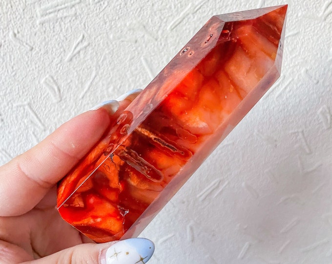 Carnelian crystal tower | Carnelian tower home decoration | carnelian stone  healing crystal | birthstone gifts| wedding anniversary gift