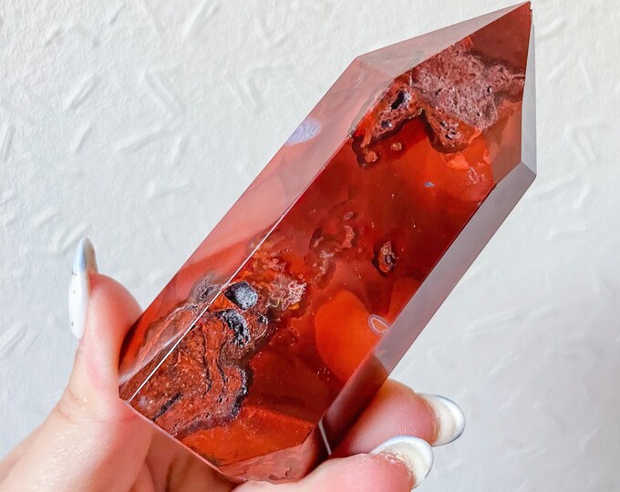 Carnelian crystal tower | Carnelian tower home decoration | carnelian stone  healing crystal | birthstone gifts| wedding anniversary gift