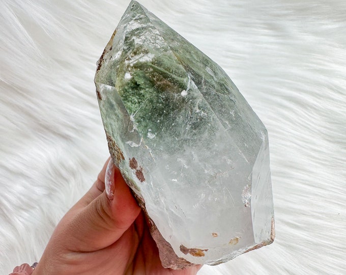 chlorite quartz mineral specimen | premium quartz crystal cluster | crystal healing home decoration | healing crystal | crystal decoration