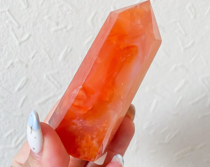 Carnelian crystal tower | Carnelian tower home decoration | carnelian stone  healing crystal | birthstone gifts| wedding anniversary gift