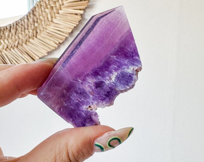 Fluorite crystal tower | Fuchsia fluorite |silk fluorite | pink fluorite | purple fluorite  crystal tower healing crystal home decoration