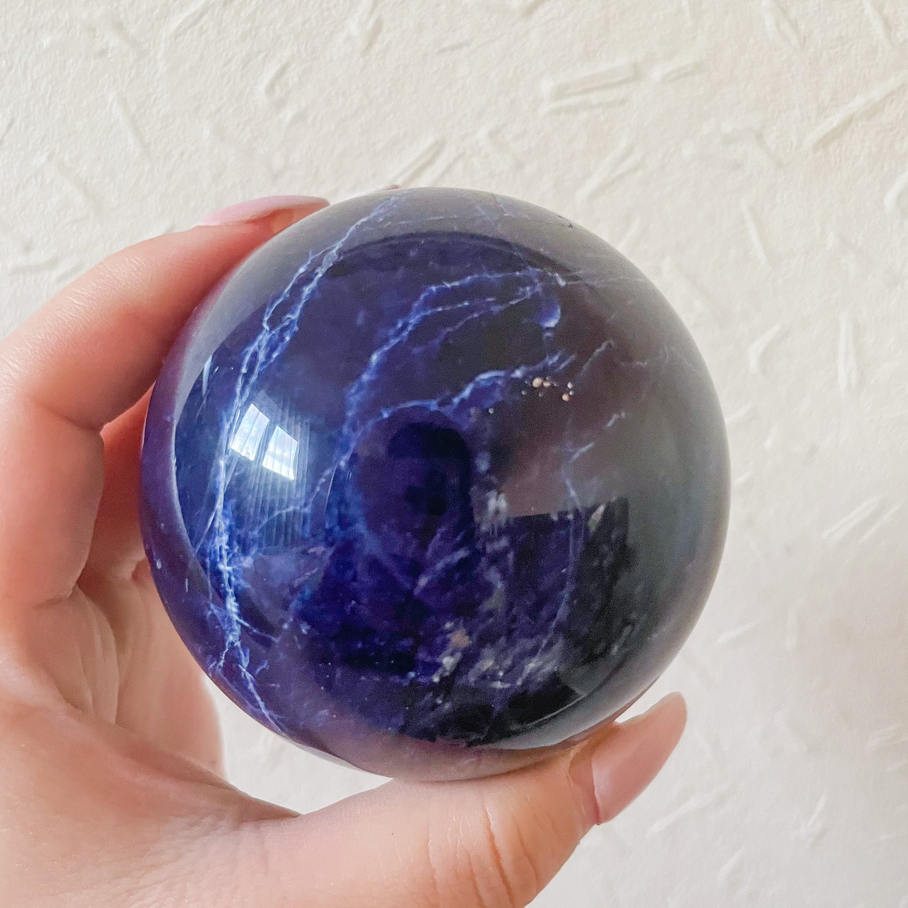 Sodalite Sphere Healing Crystal Home Decor Etsy UK