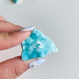 Blue aragonite with azurite and calcite rare crystal specimen